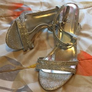 Call It Spring Silver Glitter High Heels